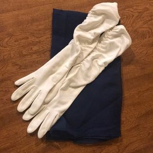 Ladies gloves and silky scarf